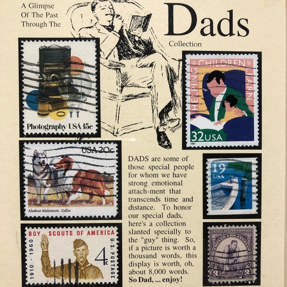 Wall Decor Nwot Stamps Collection Poem Picture Frame Poshmark